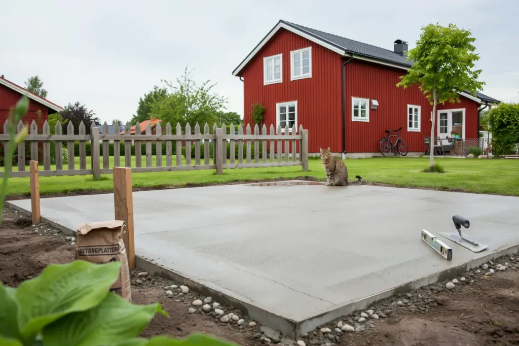 betongplattor som grund f r v xthus i rosendal uppsala